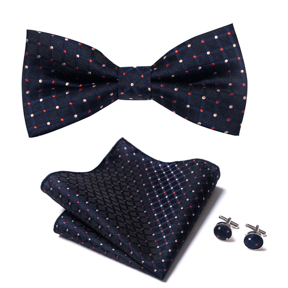 Bow tie for men, solid color collar, flat head type, solid color series, matte fabric bow