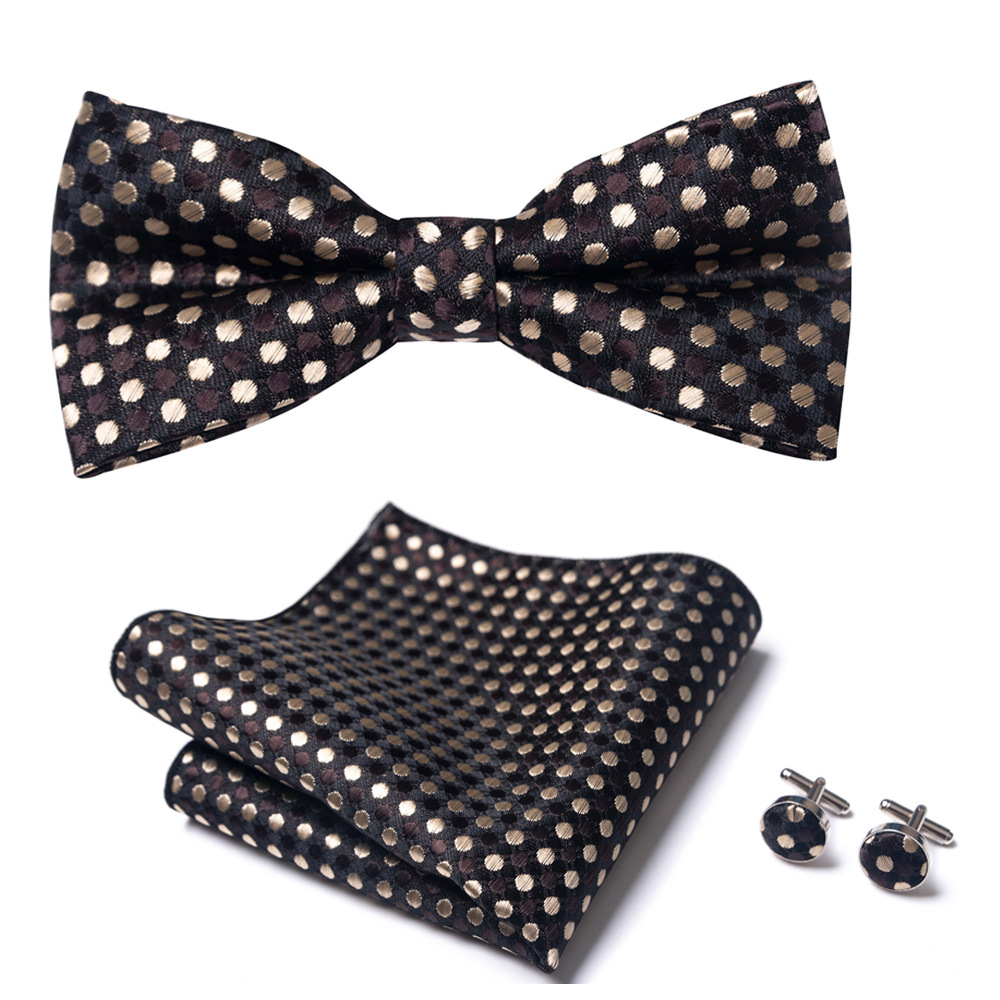 Bow tie for men, solid color collar, flat head type, solid color series, matte fabric bow