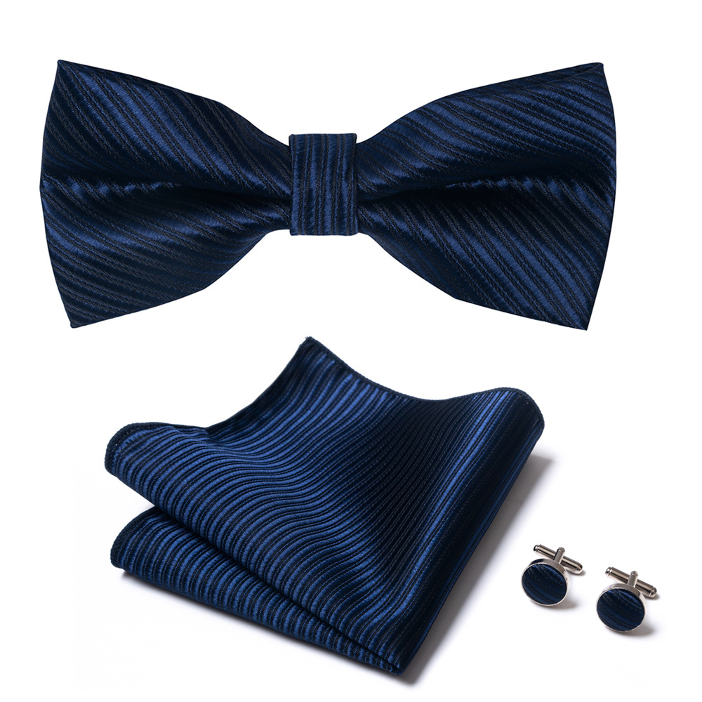 Bow tie for men, solid color collar, flat head type, solid color series, matte fabric bow