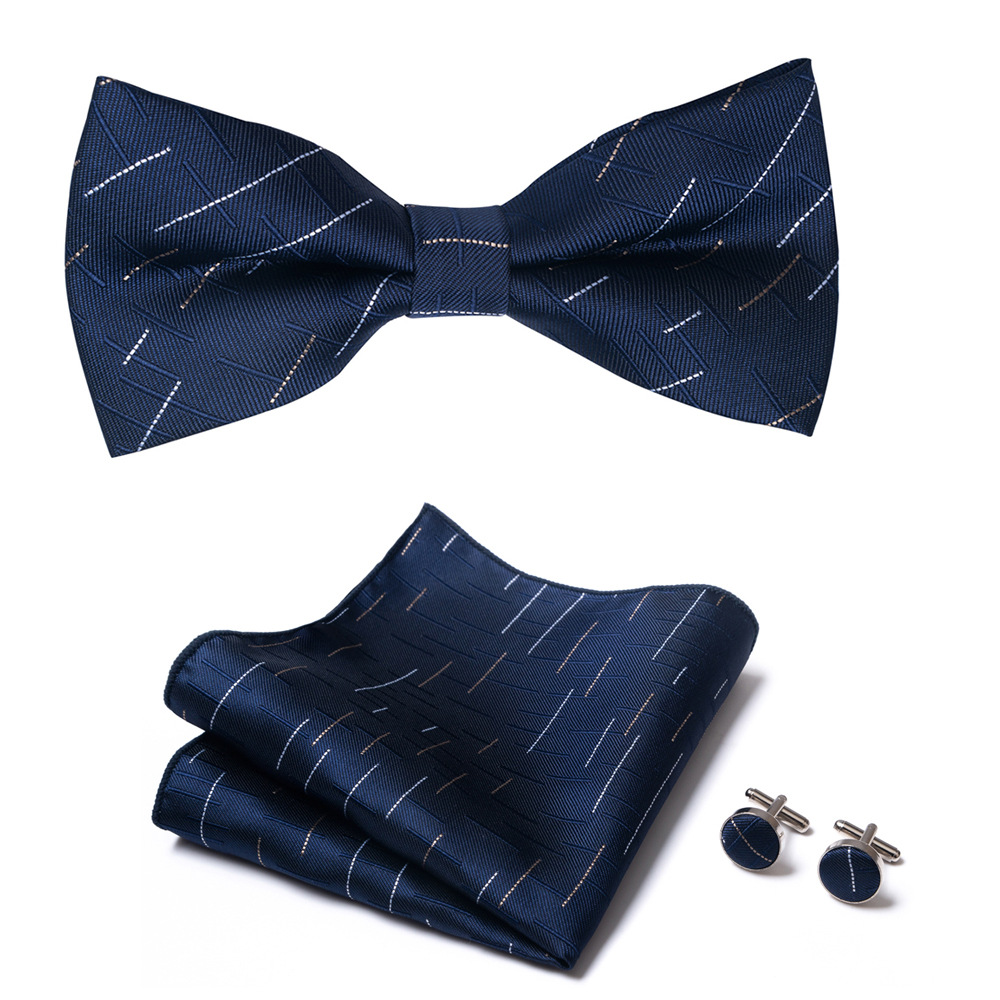Bow tie for men, solid color collar, flat head type, solid color series, matte fabric bow