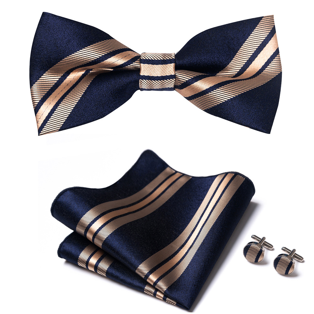 Bow tie for men, solid color collar, flat head type, solid color series, matte fabric bow