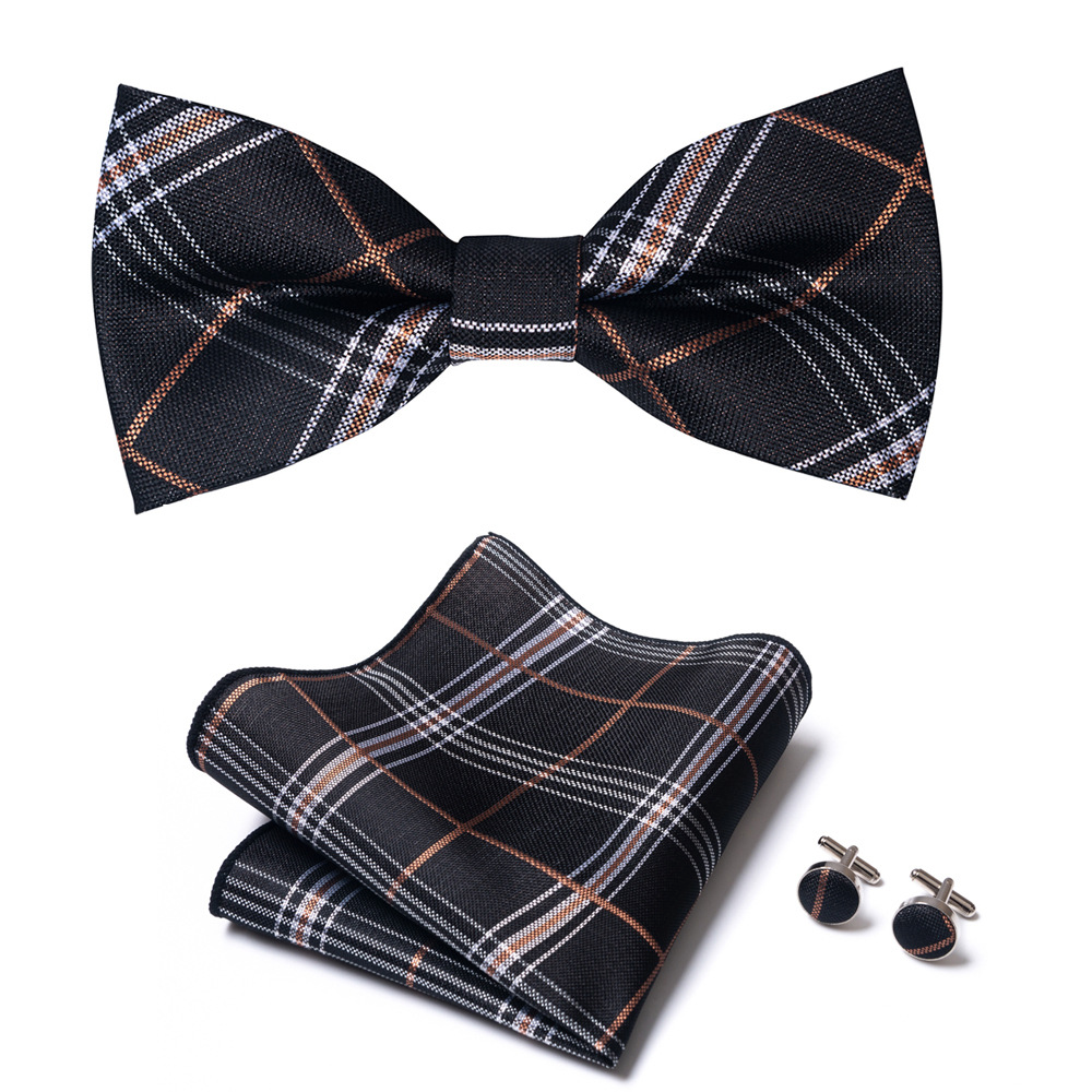 Bow tie for men, solid color collar, flat head type, solid color series, matte fabric bow