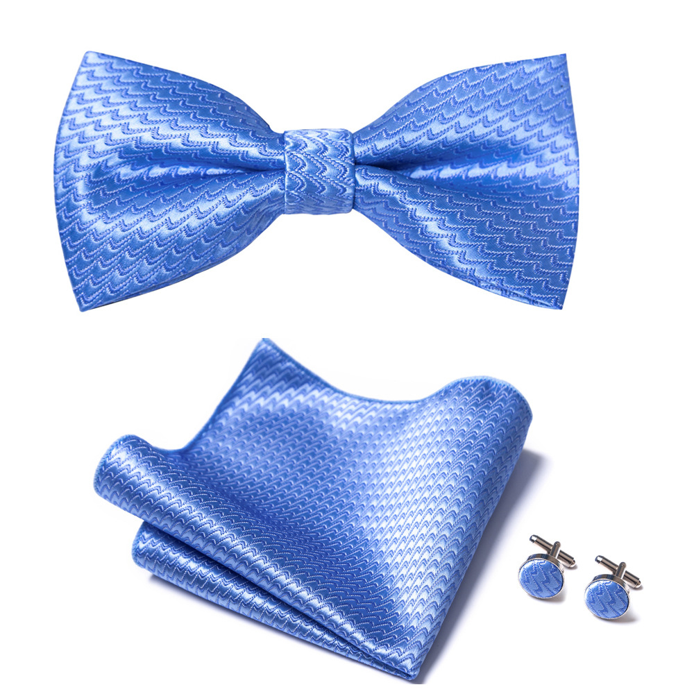 Bow tie for men, solid color collar, flat head type, solid color series, matte fabric bow