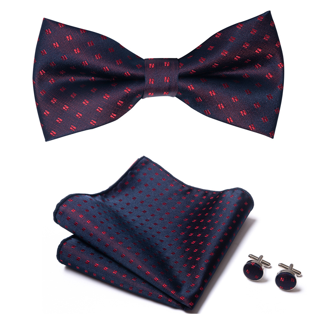 Bow tie for men, solid color collar, flat head type, solid color series, matte fabric bow