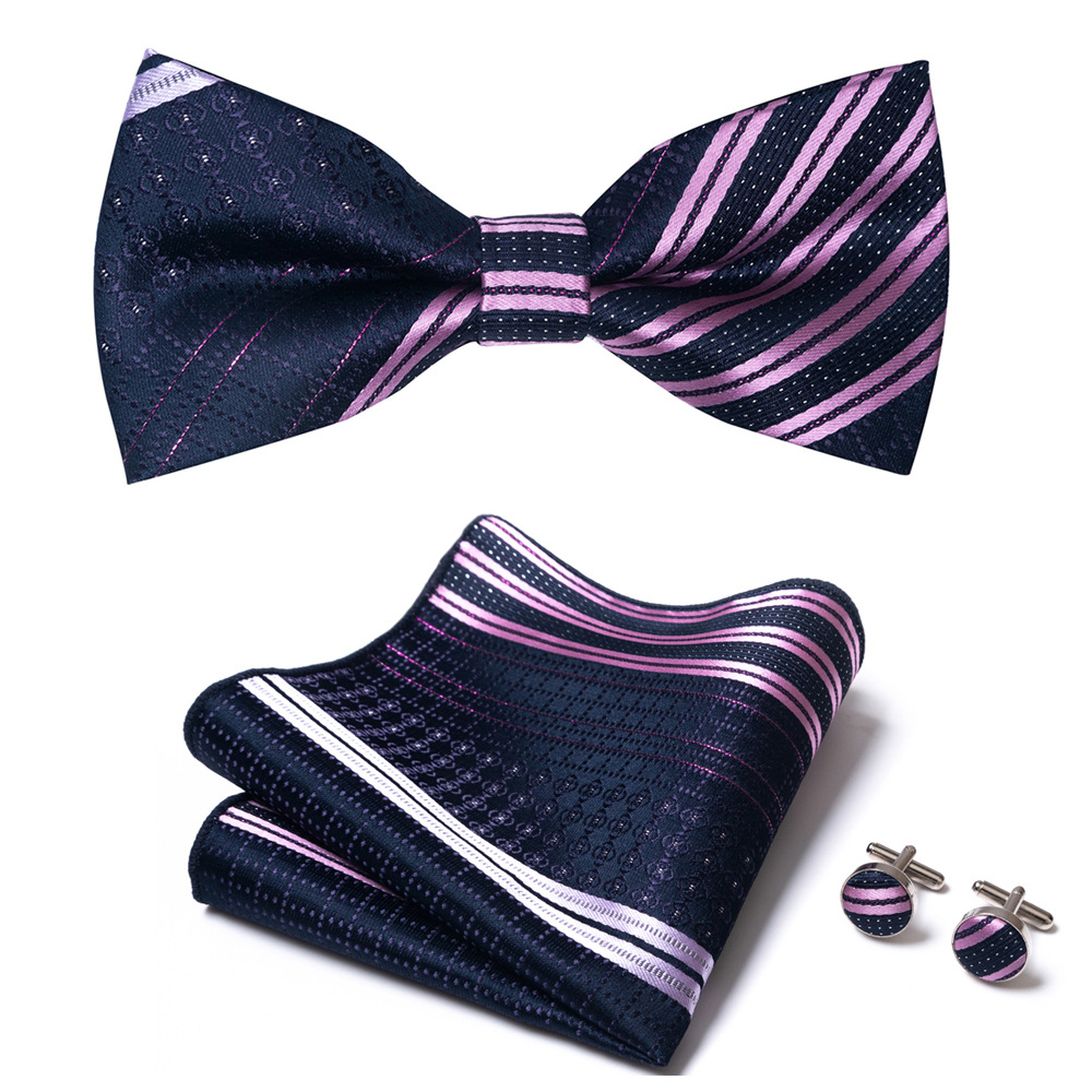 Bow tie for men, solid color collar, flat head type, solid color series, matte fabric bow