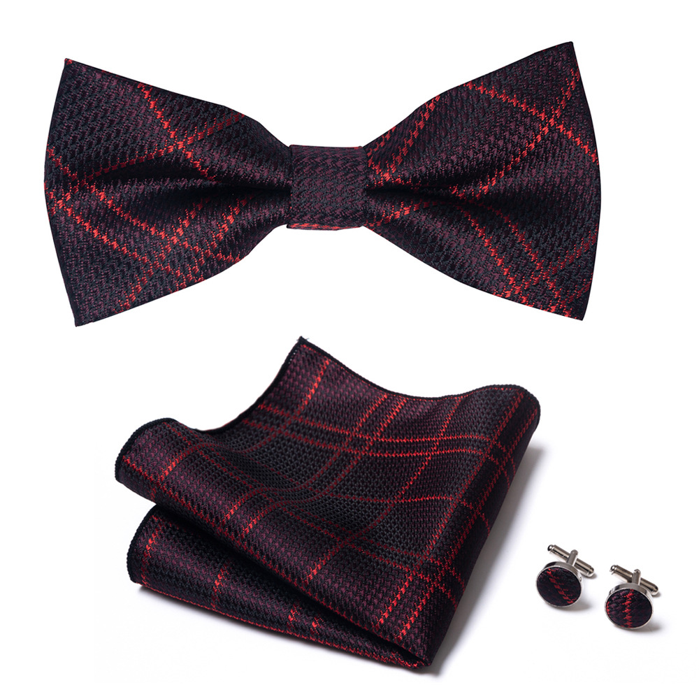 Bow tie for men, solid color collar, flat head type, solid color series, matte fabric bow