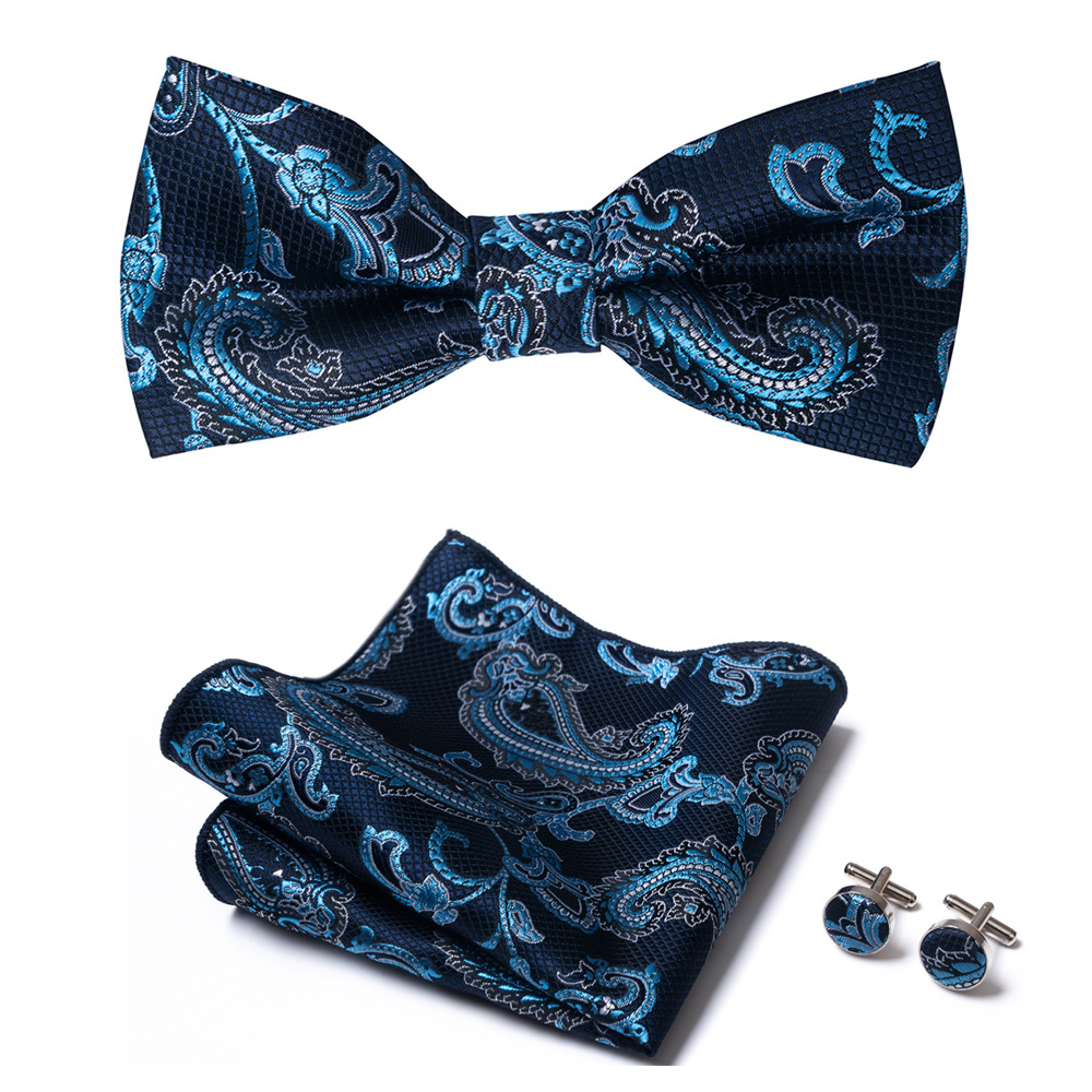 Bow tie for men, solid color collar, flat head type, solid color series, matte fabric bow