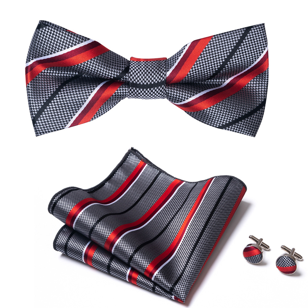 Bow tie for men, solid color collar, flat head type, solid color series, matte fabric bow