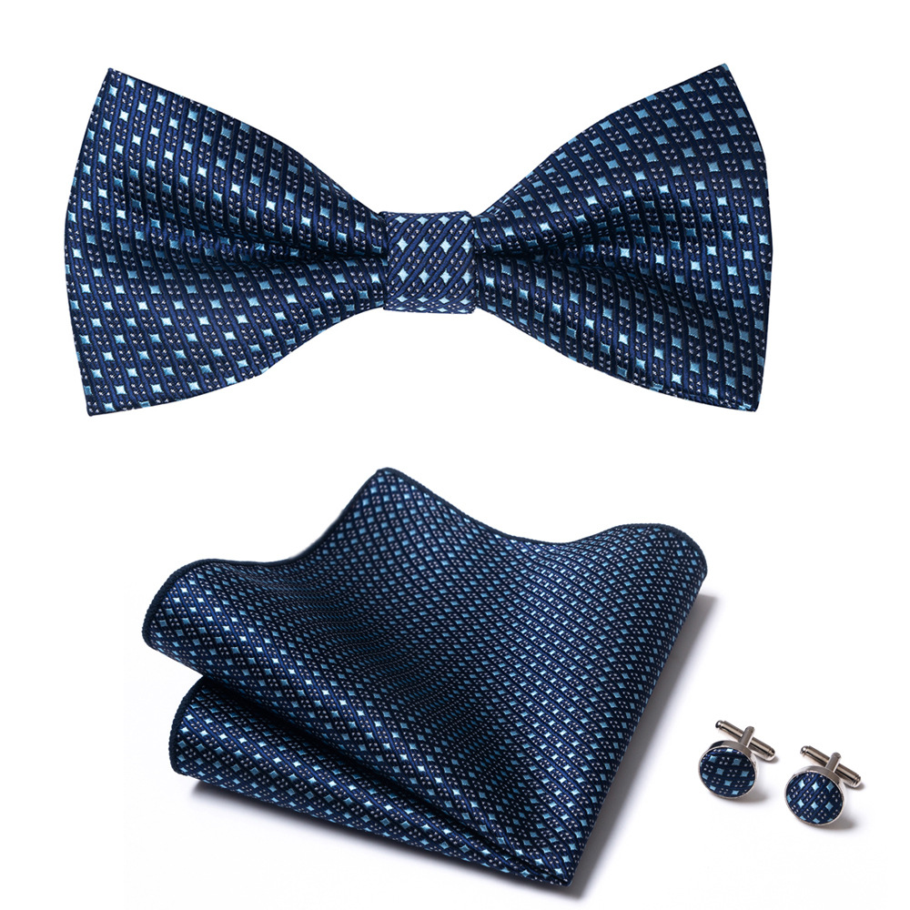 Bow tie for men, solid color collar, flat head type, solid color series, matte fabric bow