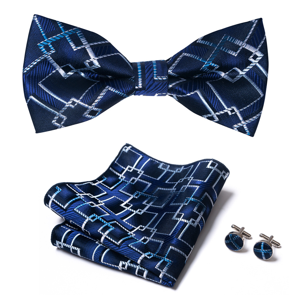 Bow tie for men, solid color collar, flat head type, solid color series, matte fabric bow