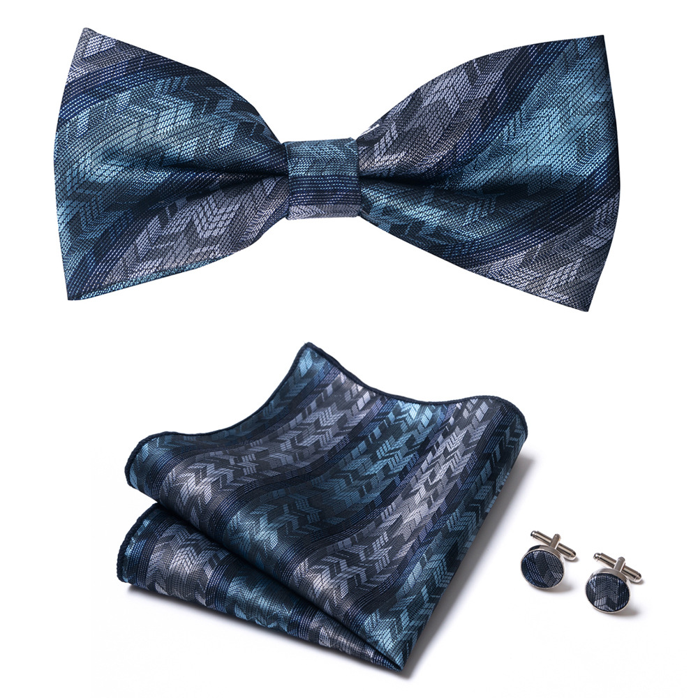 Bow tie for men, solid color collar, flat head type, solid color series, matte fabric bow