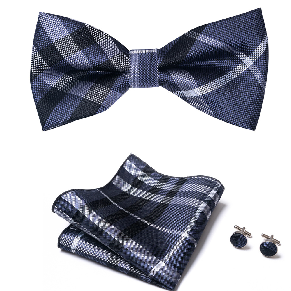 Bow tie for men, solid color collar, flat head type, solid color series, matte fabric bow