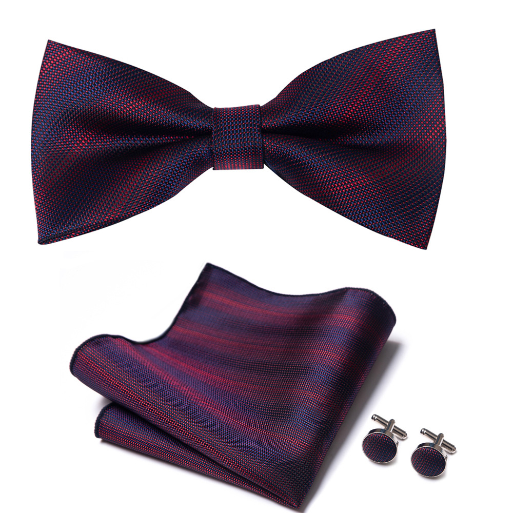 Bow tie for men, solid color collar, flat head type, solid color series, matte fabric bow