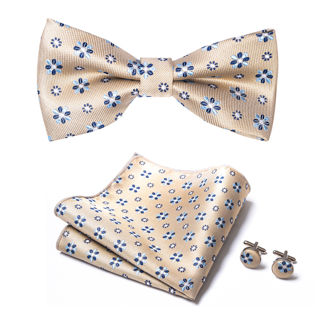 Bow tie for men, solid color collar, flat head type, solid color series, matte fabric bow