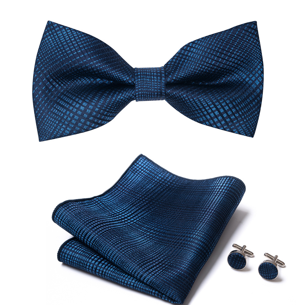 Bow tie for men, solid color collar, flat head type, solid color series, matte fabric bow