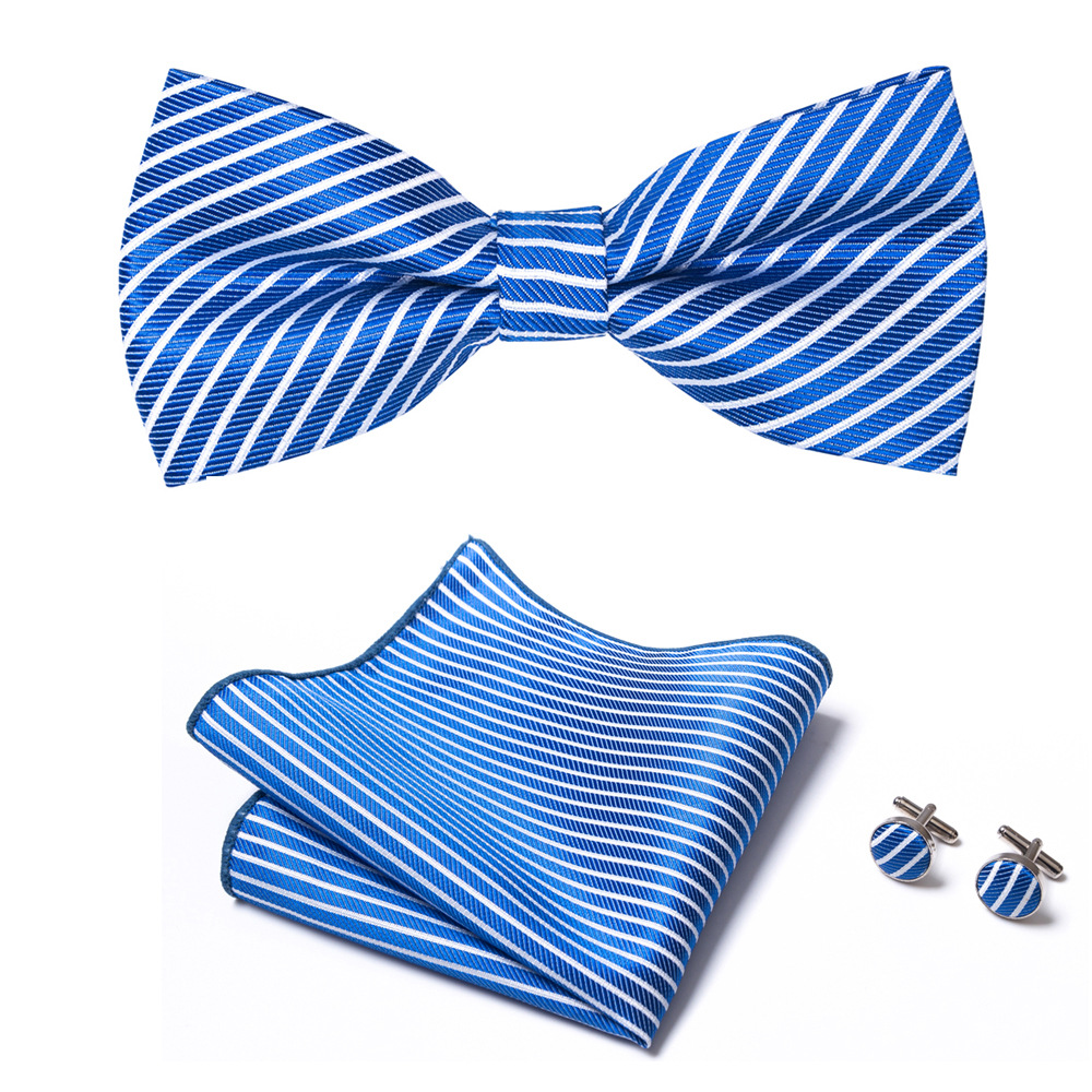 Bow tie for men, solid color collar, flat head type, solid color series, matte fabric bow