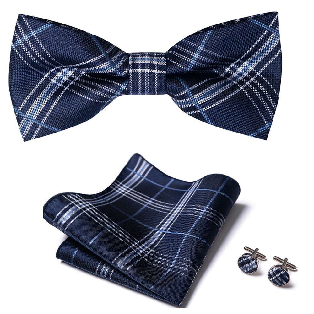 Bow tie for men, solid color collar, flat head type, solid color series, matte fabric bow
