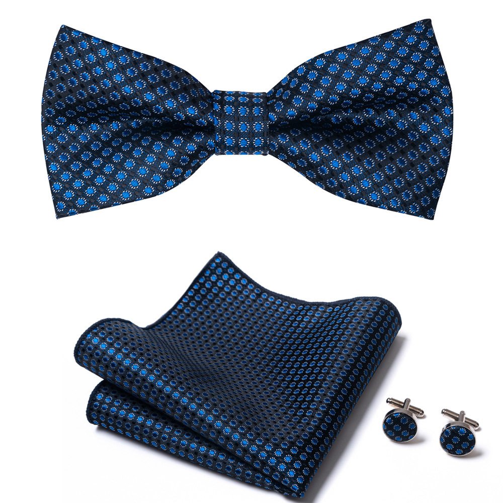 Bow tie for men, solid color collar, flat head type, solid color series, matte fabric bow