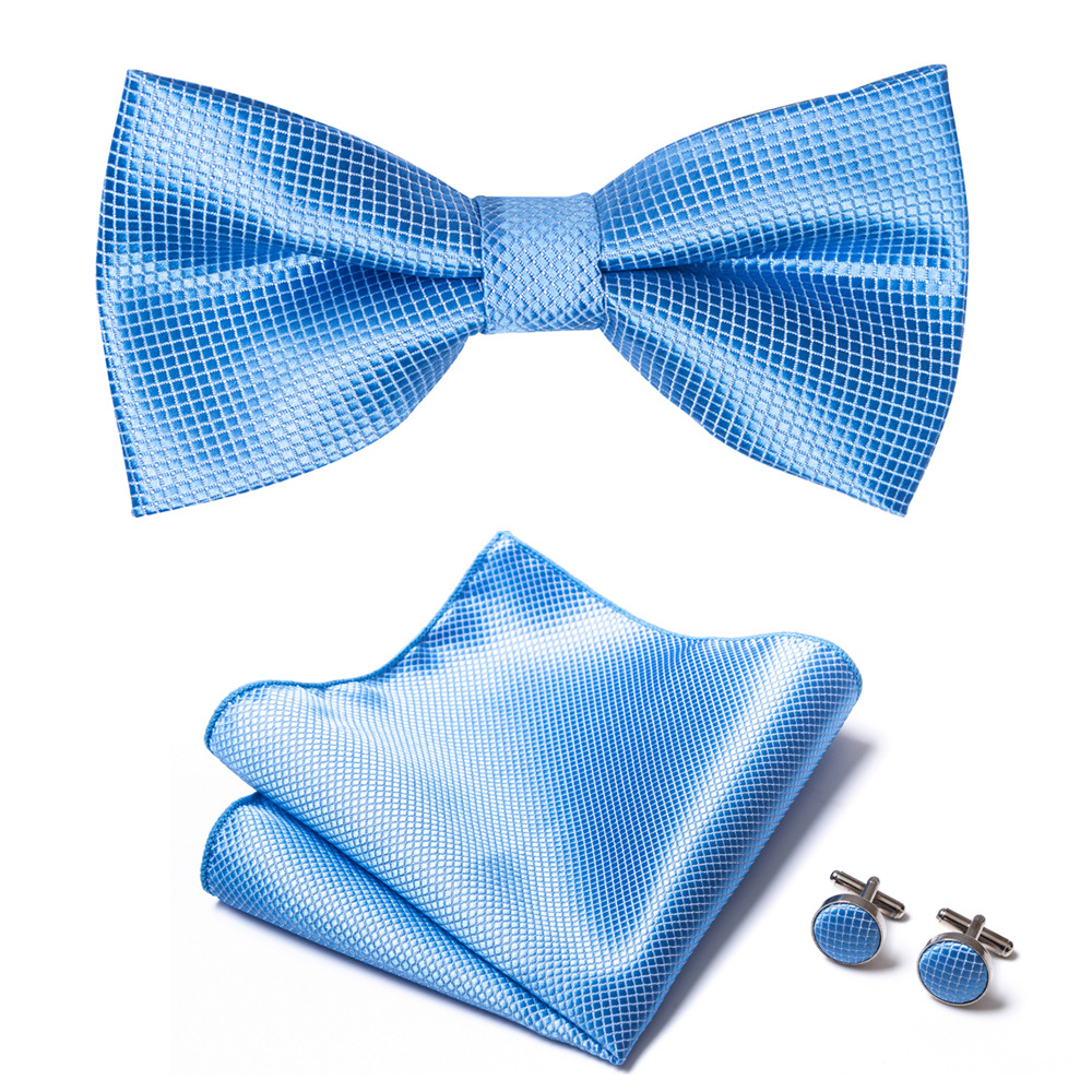 Bow tie for men, solid color collar, flat head type, solid color series, matte fabric bow