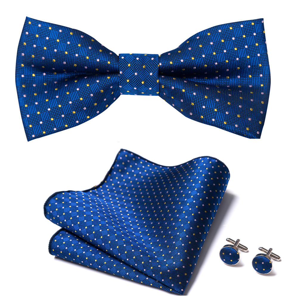 Bow tie for men, solid color collar, flat head type, solid color series, matte fabric bow