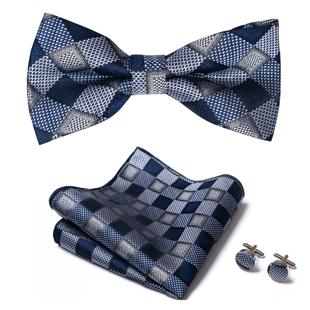 Bow tie for men, solid color collar, flat head type, solid color series, matte fabric bow