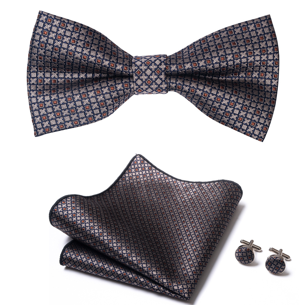Bow tie for men, solid color collar, flat head type, solid color series, matte fabric bow