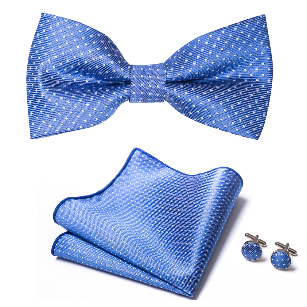 Bow tie for men, solid color collar, flat head type, solid color series, matte fabric bow