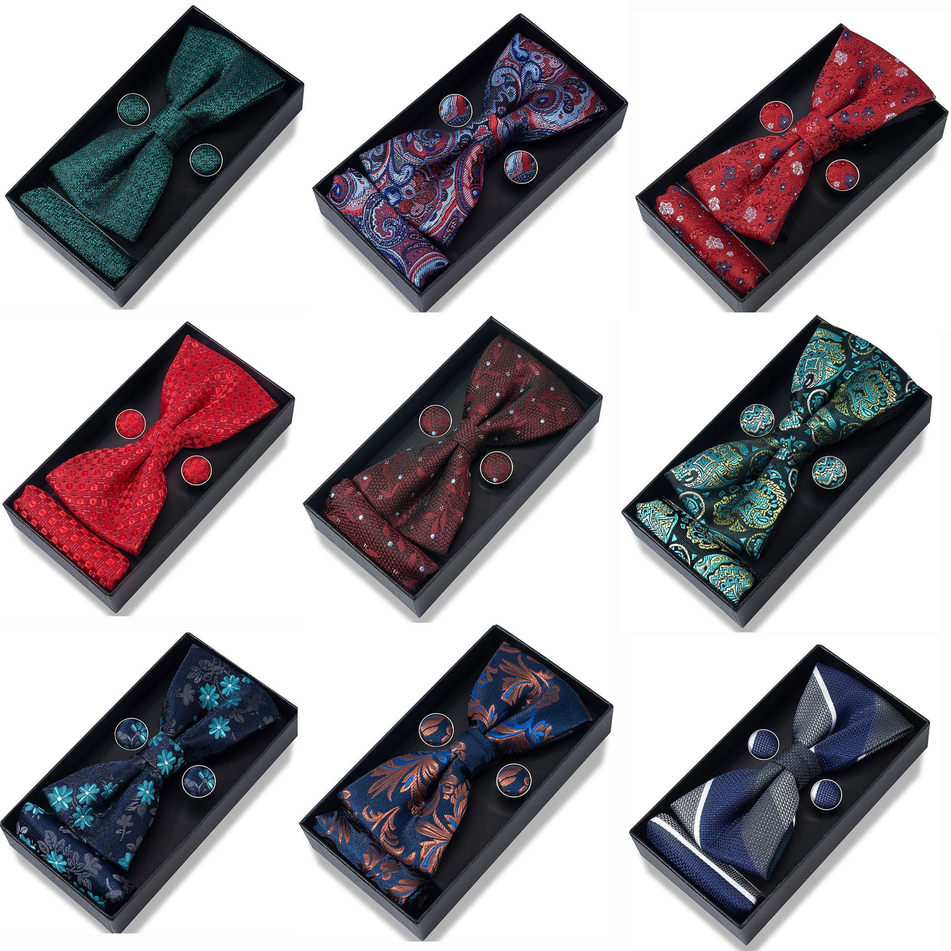 Men's bow tie gift box packaging, groom, emcee, bow tie, formal suit accessories