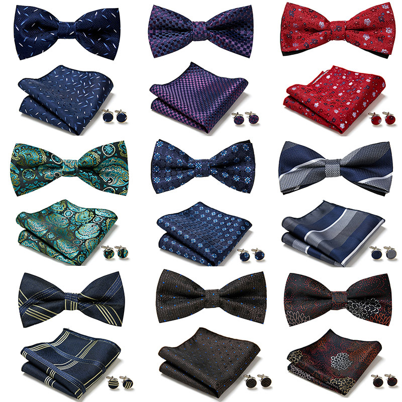 Men's bow tie, new pattern European and American fashion bow tie three-piece suit