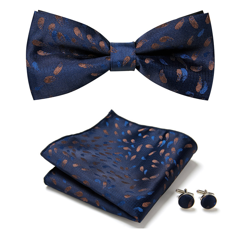 Men's bow tie, new pattern European and American fashion bow tie three-piece suit