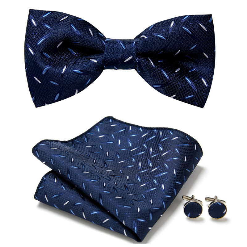 Men's bow tie, new pattern European and American fashion bow tie three-piece suit