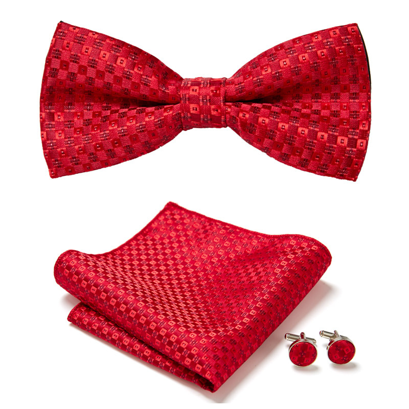 Men's bow tie, new pattern European and American fashion bow tie three-piece suit