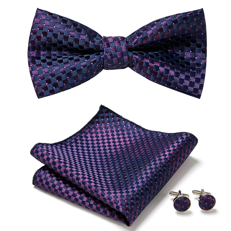 Men's bow tie, new pattern European and American fashion bow tie three-piece suit