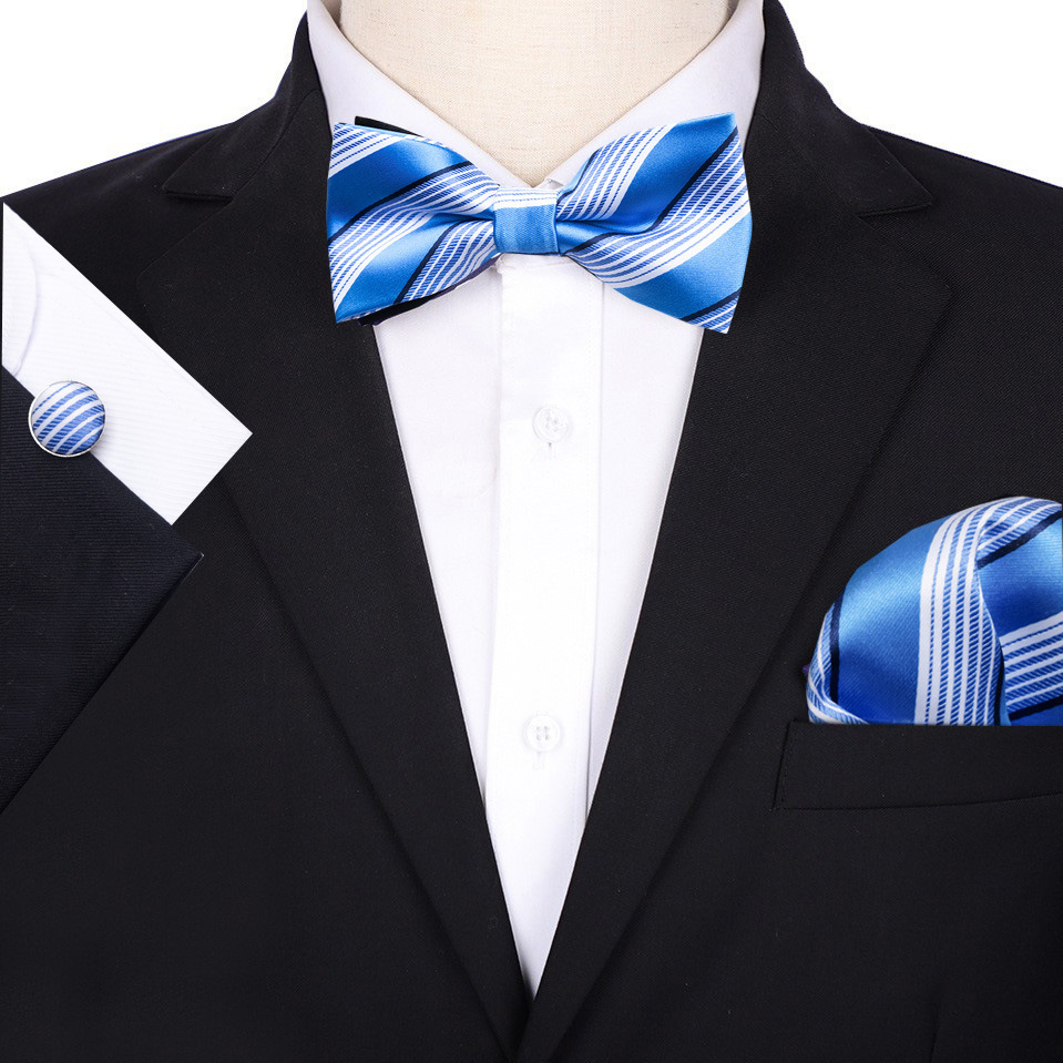 Men's groom wedding host solid color bow tie groomsmen suit Korean style shirt bow tie wedding men's bow