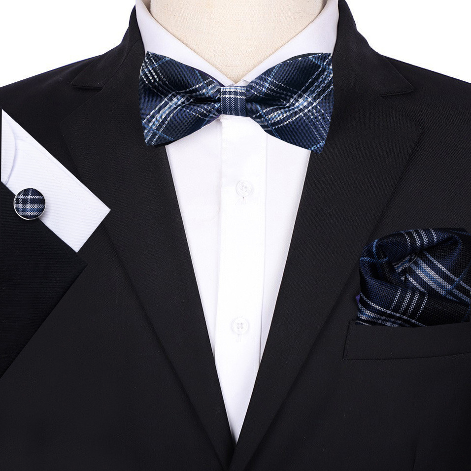 Men's groom wedding host solid color bow tie groomsmen suit Korean style shirt bow tie wedding men's bow