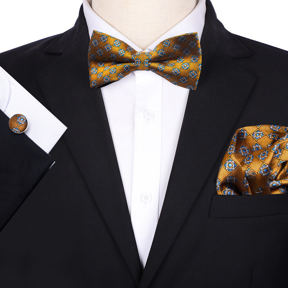 Men's groom wedding host solid color bow tie groomsmen suit Korean style shirt bow tie wedding men's bow