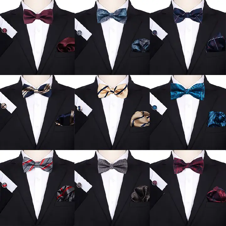 Men's groom wedding host solid color bow tie groomsmen suit Korean style shirt bow tie wedding men's bow
