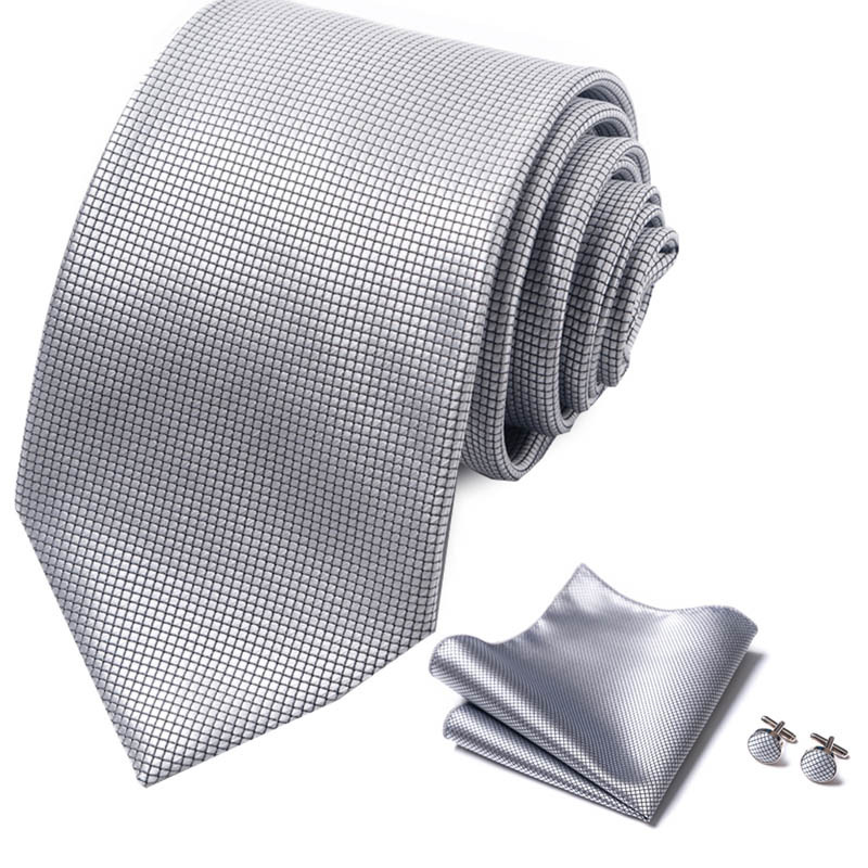 Men's and women's tie set high density 1200 stitches formal business tie set bow tie