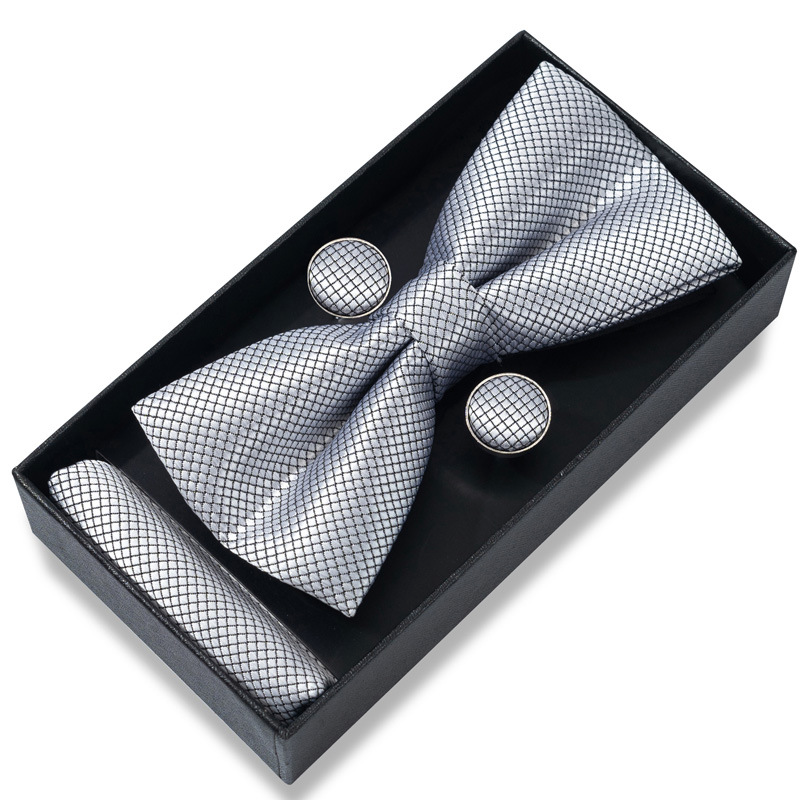 Striped bow tie men's gift box packaging groom master of ceremonies host bow tie formal wedding accessories