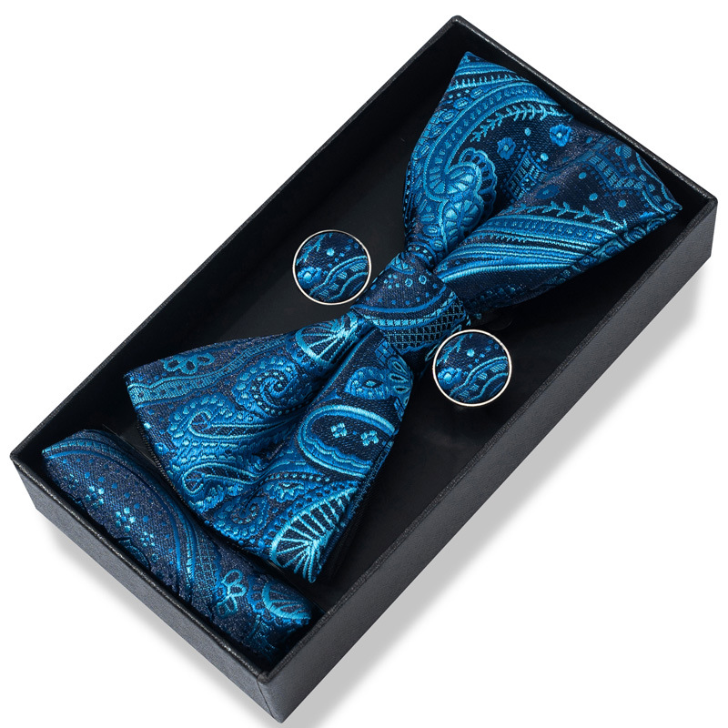 Striped bow tie men's gift box packaging groom master of ceremonies host bow tie formal wedding accessories