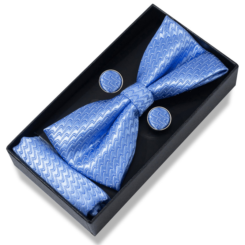 Striped bow tie men's gift box packaging groom master of ceremonies host bow tie formal wedding accessories