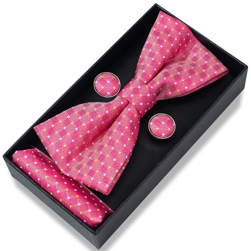 Striped bow tie men's gift box packaging groom master of ceremonies host bow tie formal wedding accessories