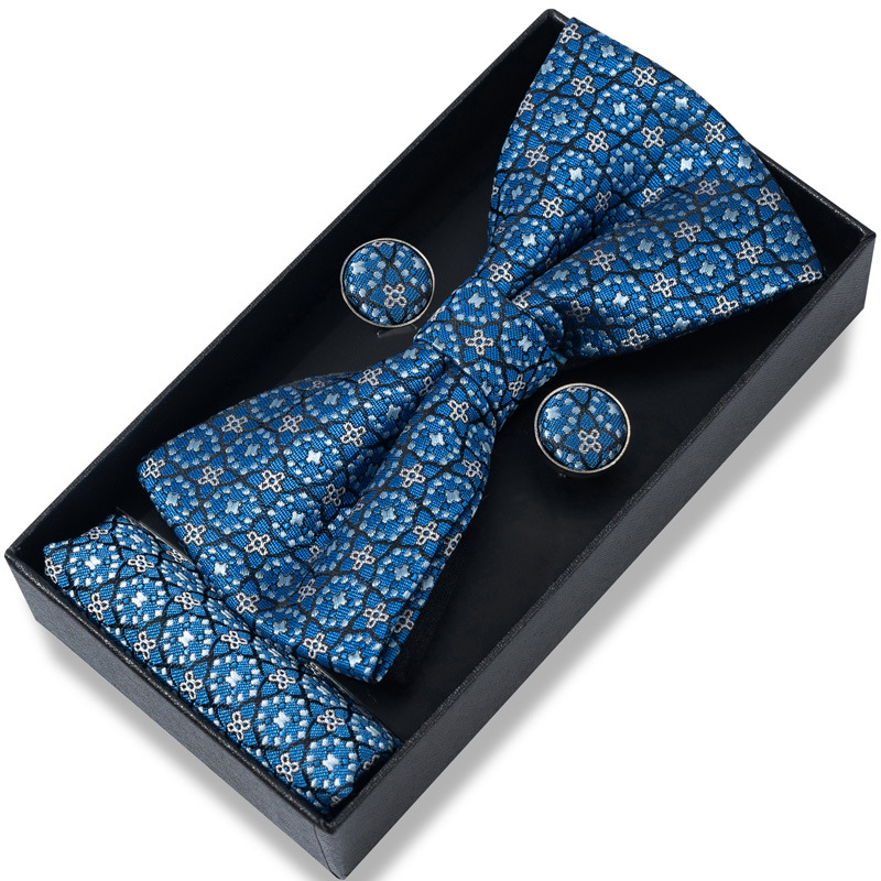 Striped bow tie men's gift box packaging groom master of ceremonies host bow tie formal wedding accessories