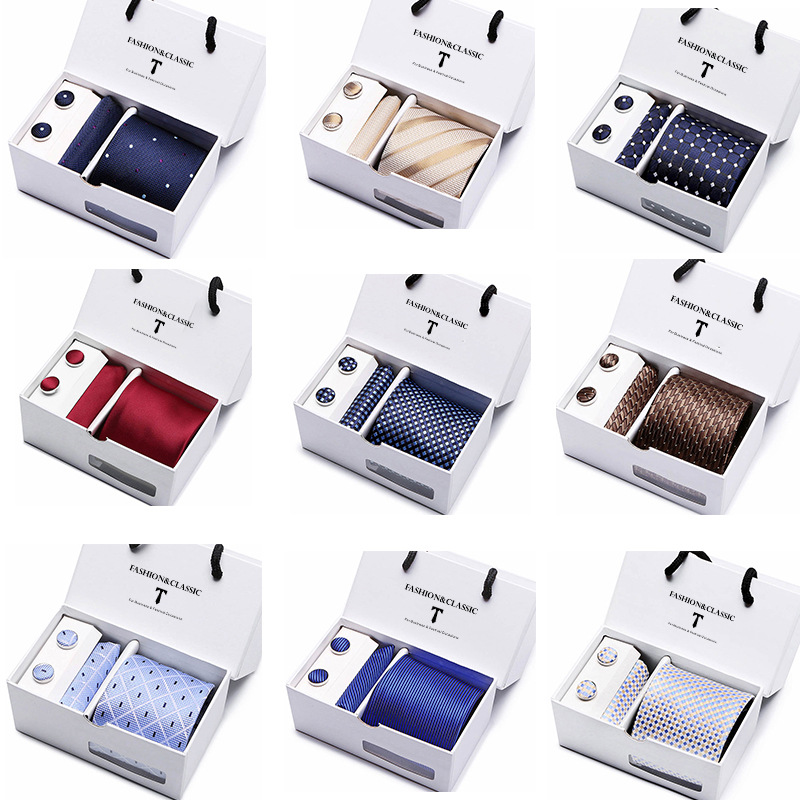 Men's tie gift box 5-piece set group tie business formal wedding tie   Men's tie gift box 5-piece set group tie business formal wedding tie