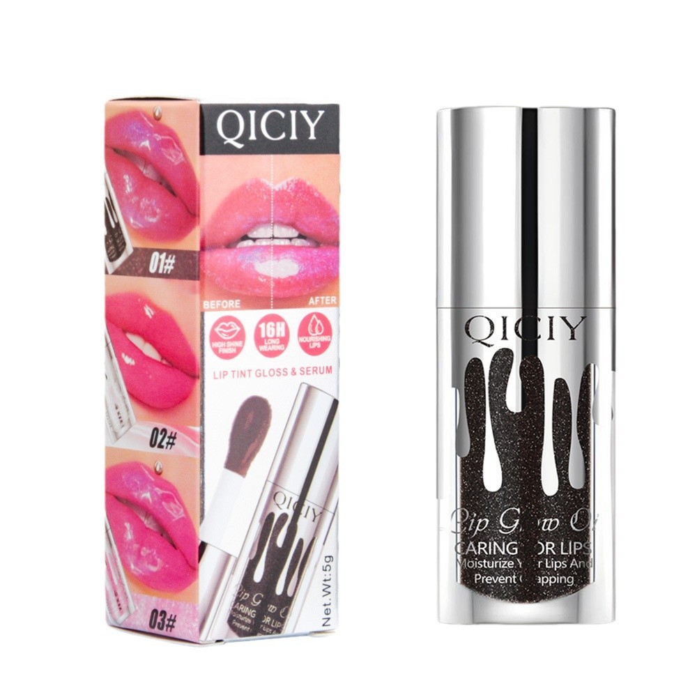 QICIY six-color pearlescent color-changing lip gloss cares for lips soft and smooth lip oil