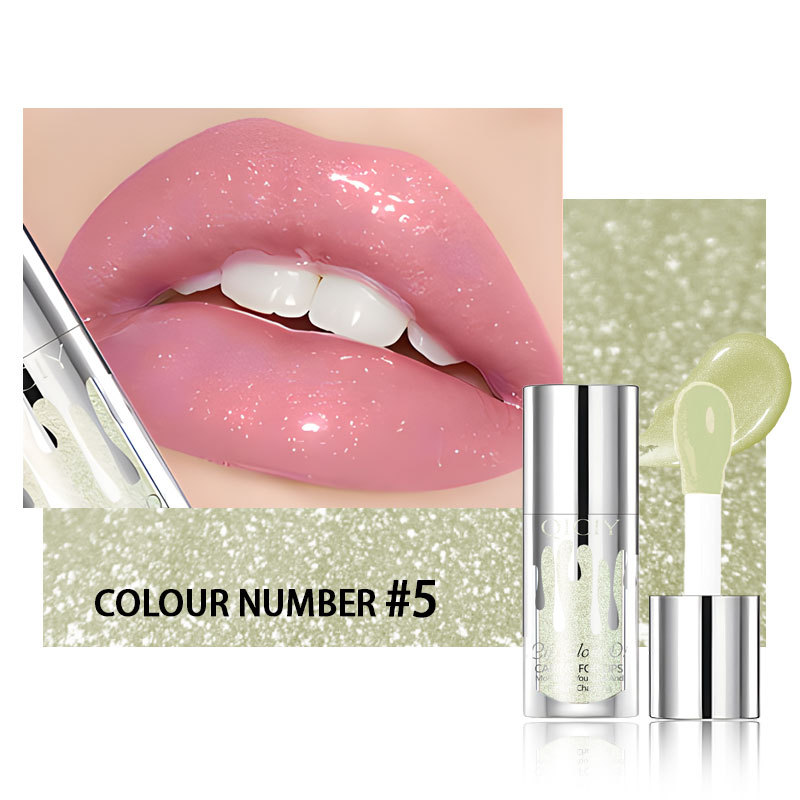 QICIY six-color pearlescent color-changing lip gloss cares for lips soft and smooth lip oil