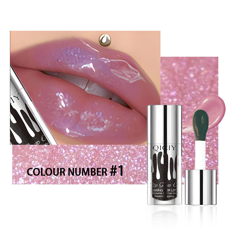 QICIY six-color pearlescent color-changing lip gloss cares for lips soft and smooth lip oil