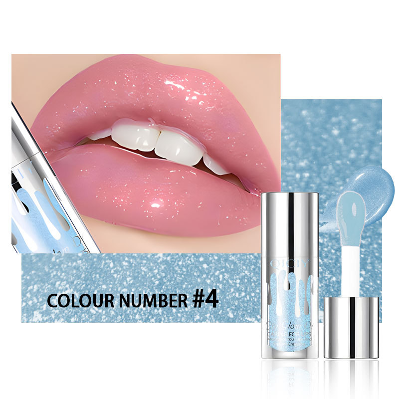 QICIY six-color pearlescent color-changing lip gloss cares for lips soft and smooth lip oil