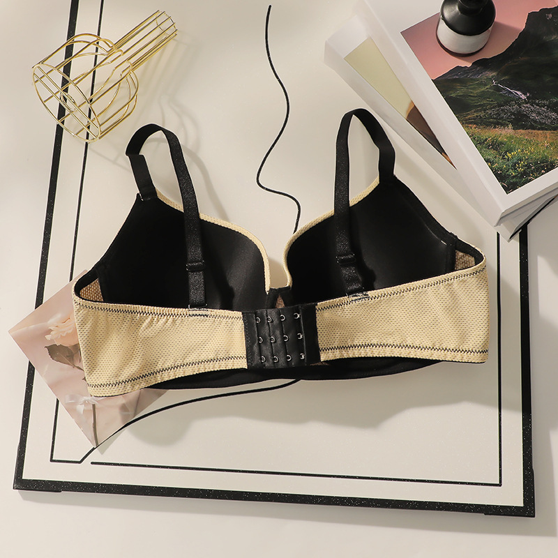 New large size underwear seamless bra with underwire push-up bra comfortable front button breathable bra
