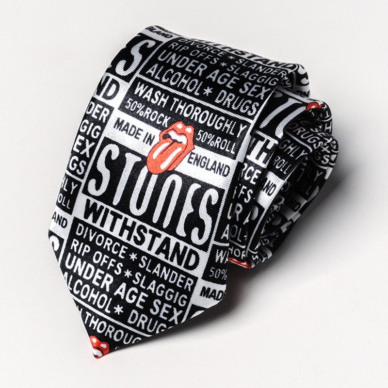 Korean fashion casual tie 5cm British narrow version trendy male and female student personalized poker tie hip hop club